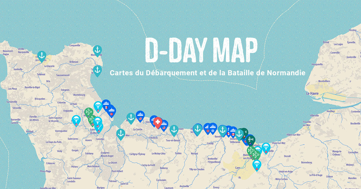 D Day Map Cartes Du Debarquement Et Bataille De Normandie